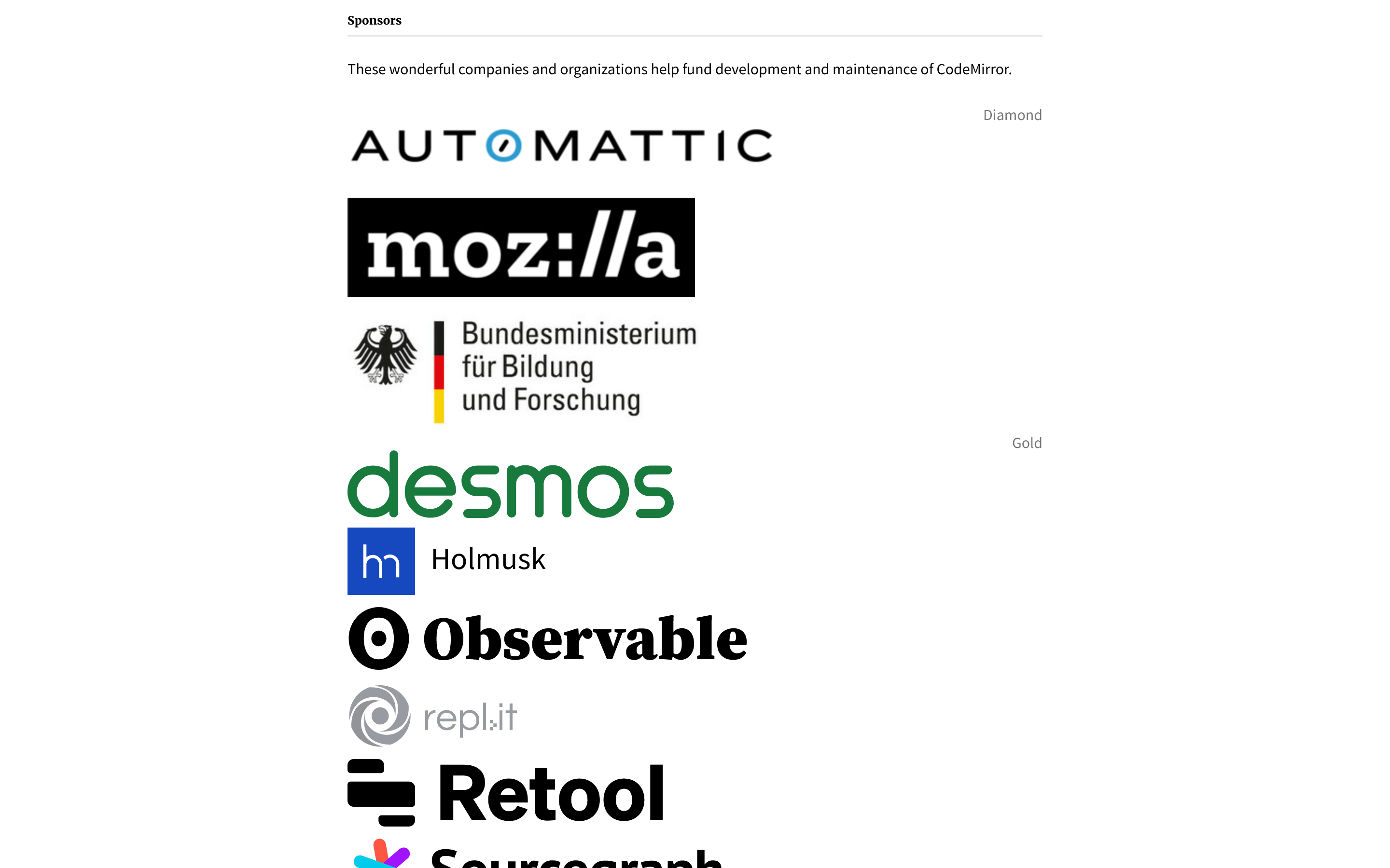 CodeMirror’s Sponsors