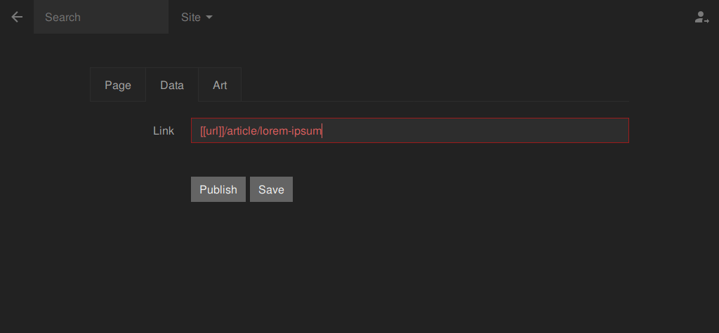 Image of invalid URL pattern in Panel.